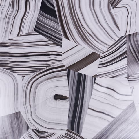 AGATE SLICE - BLACK AND WHITE