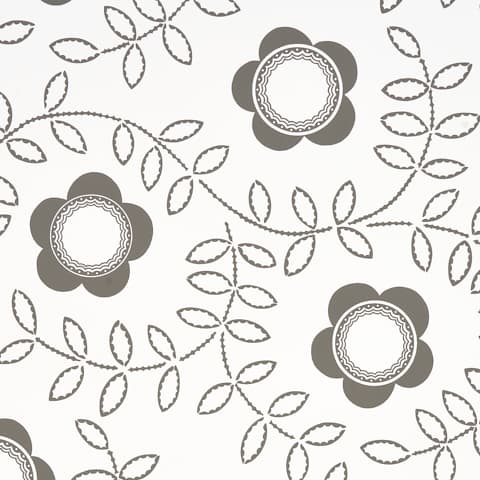 Tudor Rose - CHARCOAL WHITE