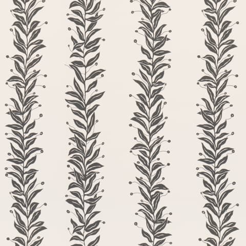 TENDRIL STRIPE - BLACK & CREAM