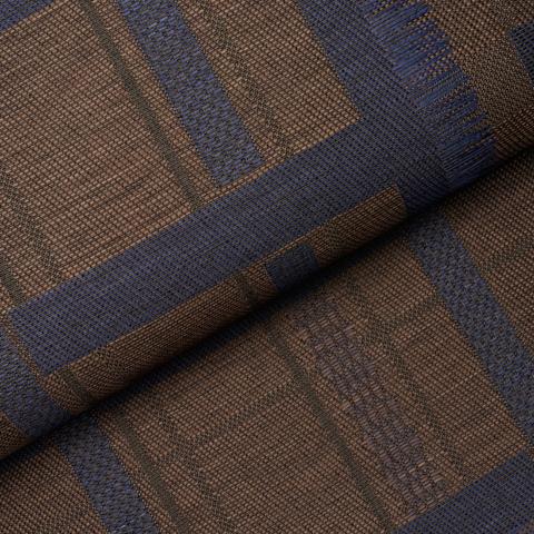 AXEL PLAID WALLCOVERING_NAVY/ESPRESSO