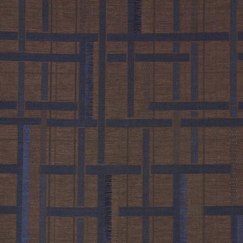 AXEL PLAID WALLCOVERING_NAVY/ESPRESSO