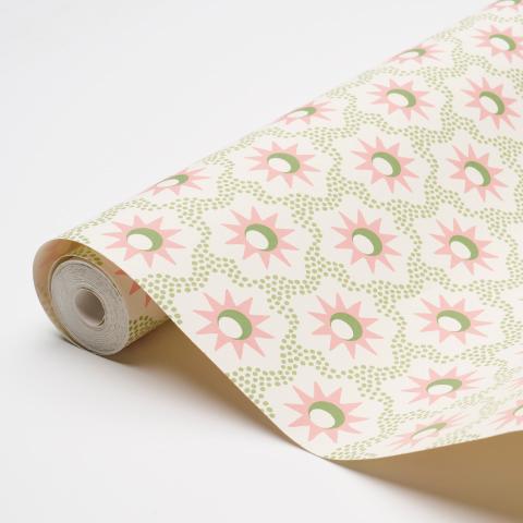 Lucie - Pink & Green Wallpapers | Schumacher