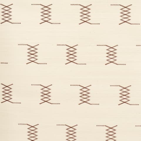 Kin Sisal Embroidery - HAZEL ON IVORY