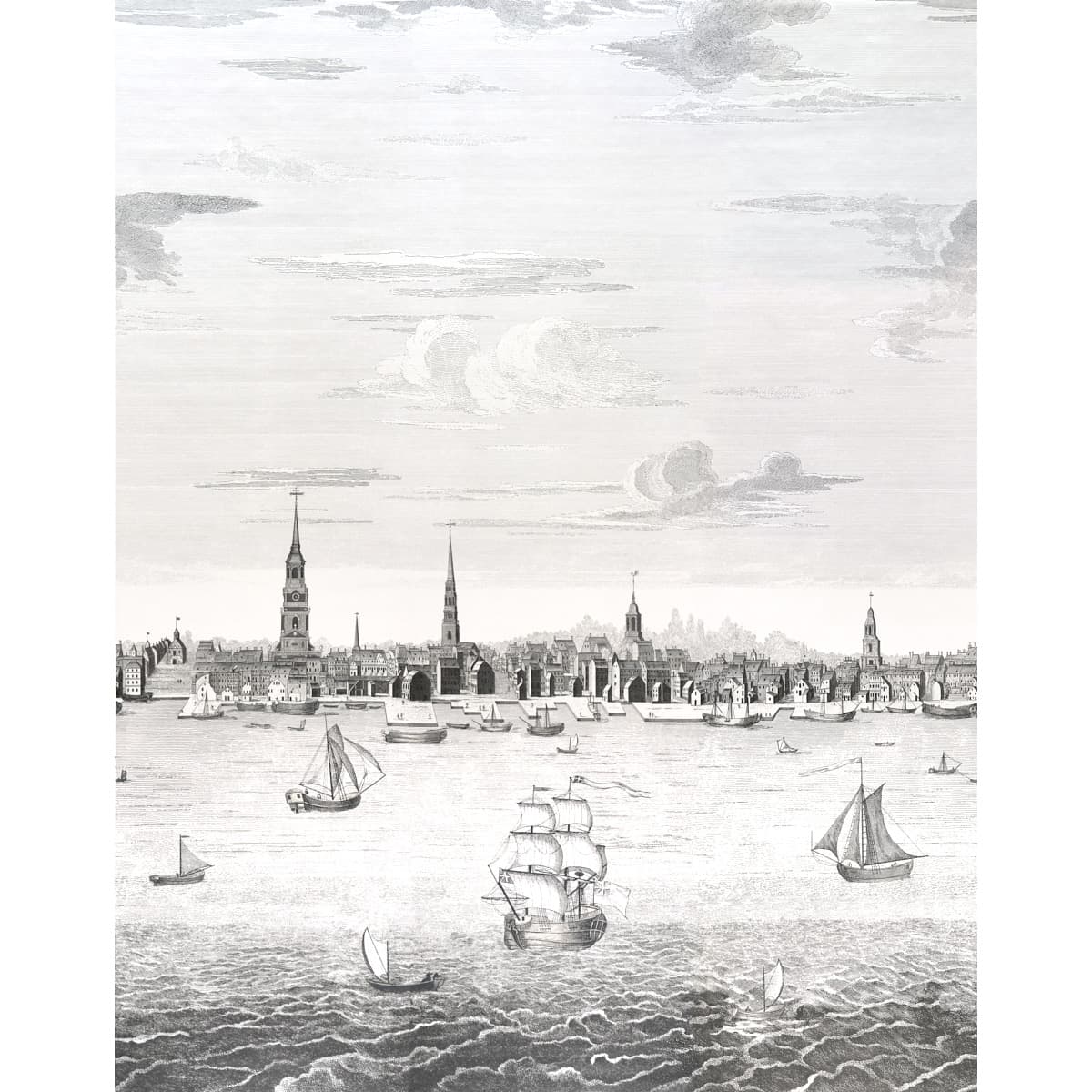 Philadelphia Harbor 3 Panel Set - BLACK