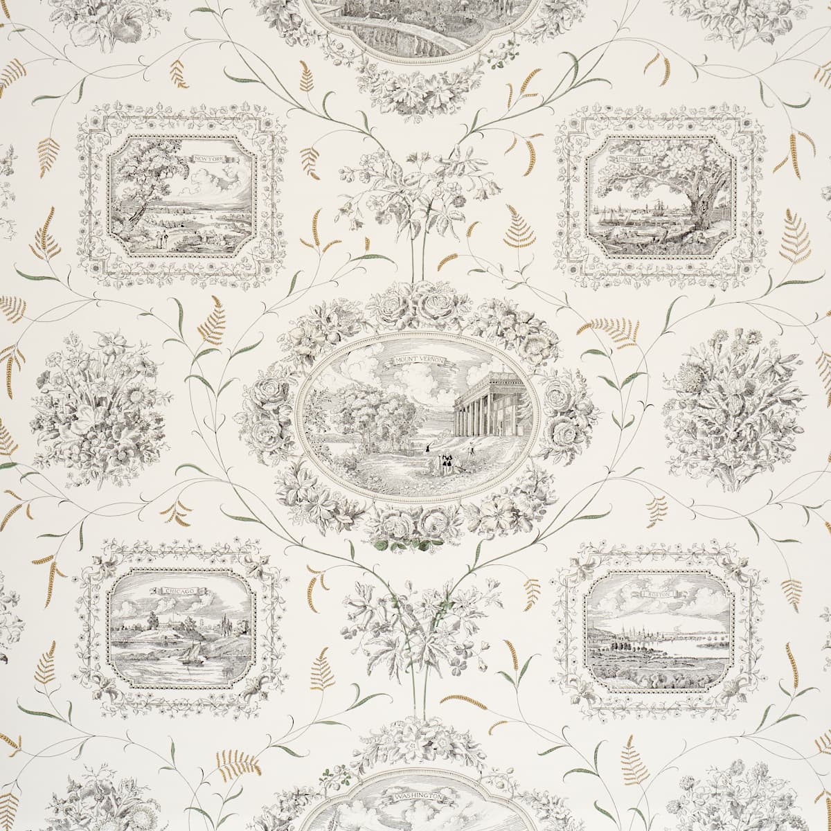 CENTURY SCENIC TOILE - BLACK