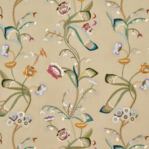 Vanessa Embroidery - CHAMOIS/MULTI