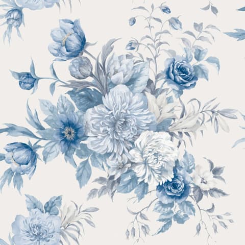 FLORAL CHARM - BLUE AND WHITE