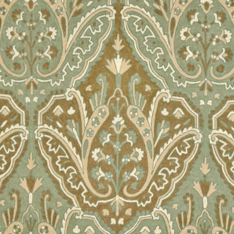 Maharajah Crewel Embroidery - VERDIGRIS