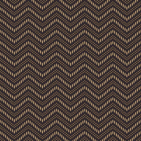 CHEVRON DOTS - BROWN AND GOLD