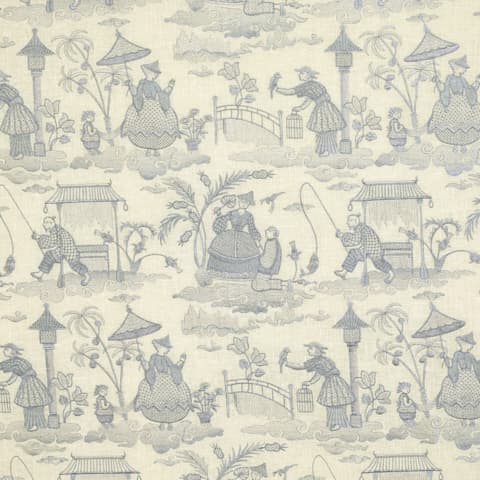 Bassano Embroidered Toile - DELFT