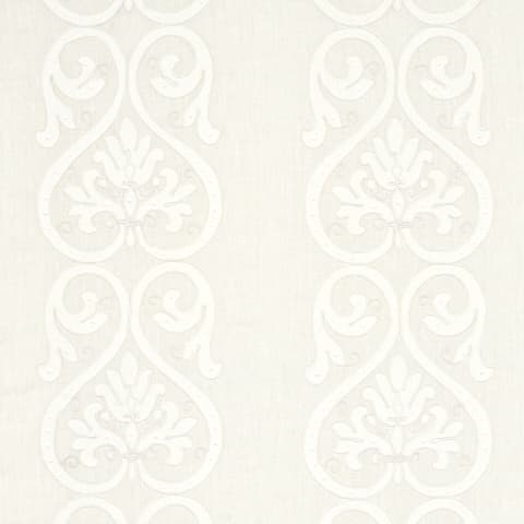 MEDICI EMBROIDERED SHEER - BLANC