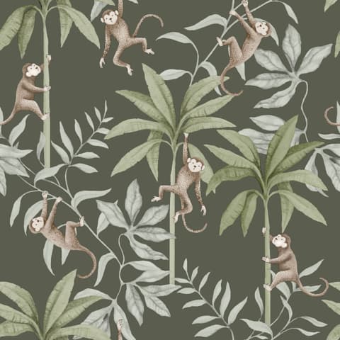 JUNGLE FRIENDS - PEWTER GREEN