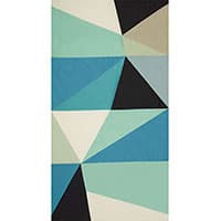 CUBIST SILK PANEL - PEACOCK