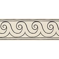 GREEK WAVES TRIM - BLACK ON IVORY