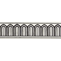 ARCHES EMBROIDERED TAPE MEDIUM - BLACK ON WHITE