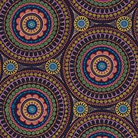 IDRIS EMBROIDERY - NAVY & MULTI