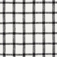 PAULINE CHECK CASEMENT - BLACKWORK