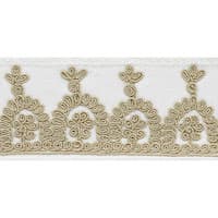 Noelia Embroidered Tape - IVORY