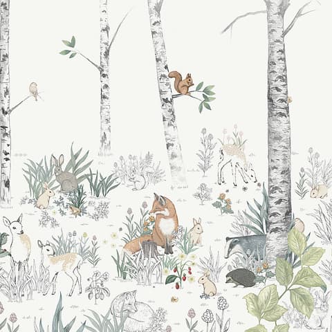 MAGIC FOREST MURAL - IVORY