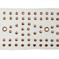 STUDDED LEATHER TRIM - IVORY
