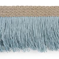 BRAIDED LINEN FRINGE - SKY