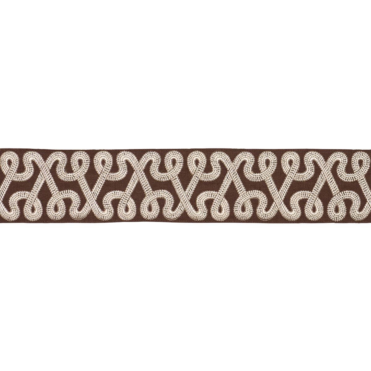 FREEFORM EMBROIDERED TAPE_CHOCOLATE