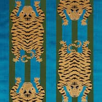 JOKHANG TIGER VELVET - PEACOCK & OLIVE