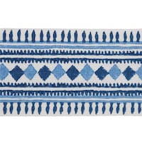 TOULA HAND BLOCKED LINEN TAPE - BLUES