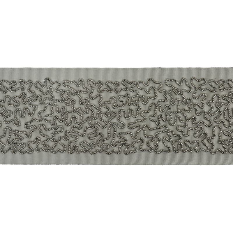 VERMICELLI BEADED TAPE - GUNMETAL