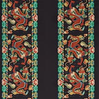 LOTAN DRAGON EMBROIDERY - BLACK