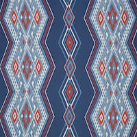 BAYETA EMBROIDERY - BLUE & RED