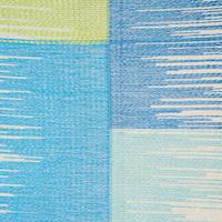 Sunburst Stripe Embroidery - Blue & Lime Fabrics | Schumacher