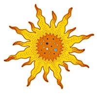 HELIOS APPLIQUÉ - YELLOW