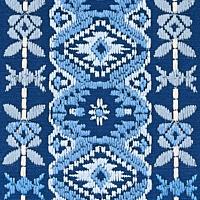 Cosima Embroidery - Blue Multi Fabrics | Schumacher