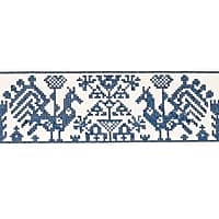 TARPAN EMBROIDERED TAPE - NAVY