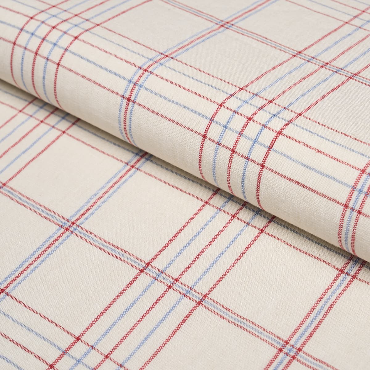 NILS PLAID LINEN - RED