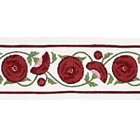 Saranda Flower Embroidery Tape - CARDINAL