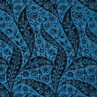 SAZ PAISLEY SILK VELVET - BLUE