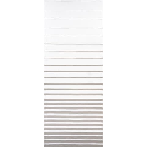 RIBBON APPLIQUÉ PANEL - GREY ON IVORY