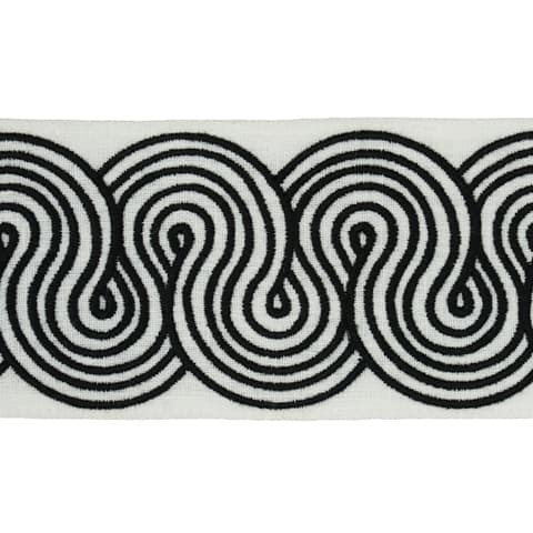 GIRALDI EMBROIDERED TRIM - BLACK