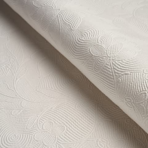 QUILTED SCROLL MATELASSÉ - IVORY