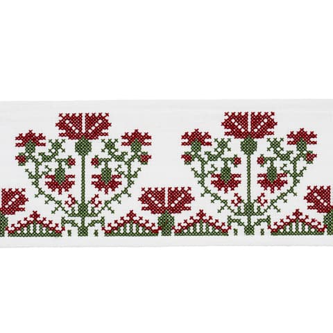 CUSTIS EMBROIDERED TAPE - CLARET