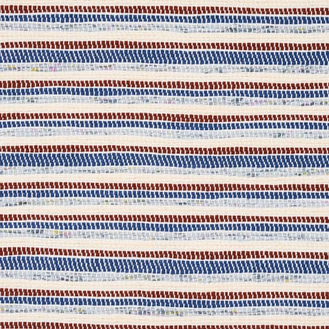 RAG RUG HANDWOVEN STRIPE - INDIGO & MOCHA