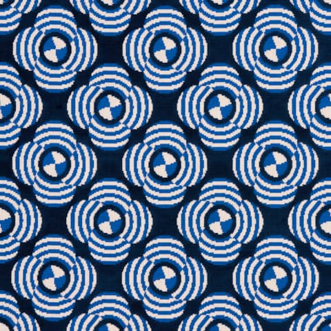 LE MODERNE CUT VELVET - COBALT
