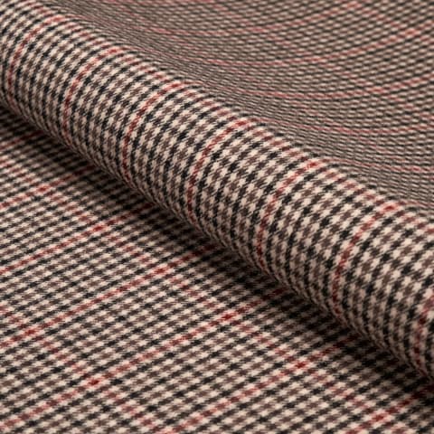 ALDRIDGE WOOL HOUNDSTOOTH - BROWN
