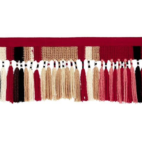 EL MOROCCO HANDMADE TASSEL TRIM - WARM MULTI