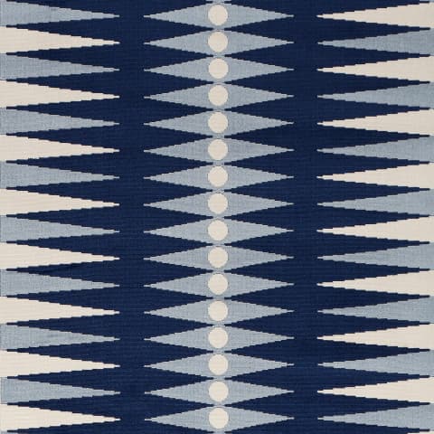 BACKGAMMON CUT VELVET - BLUE