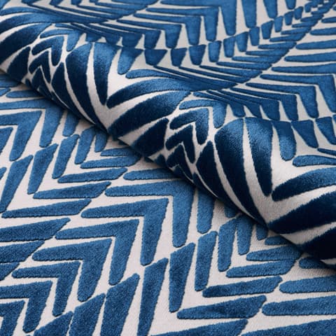 ZEBRA VELVET - SILVER BLUE