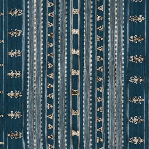 NIMA EMBROIDERED COTTON LINEN - INDIGO