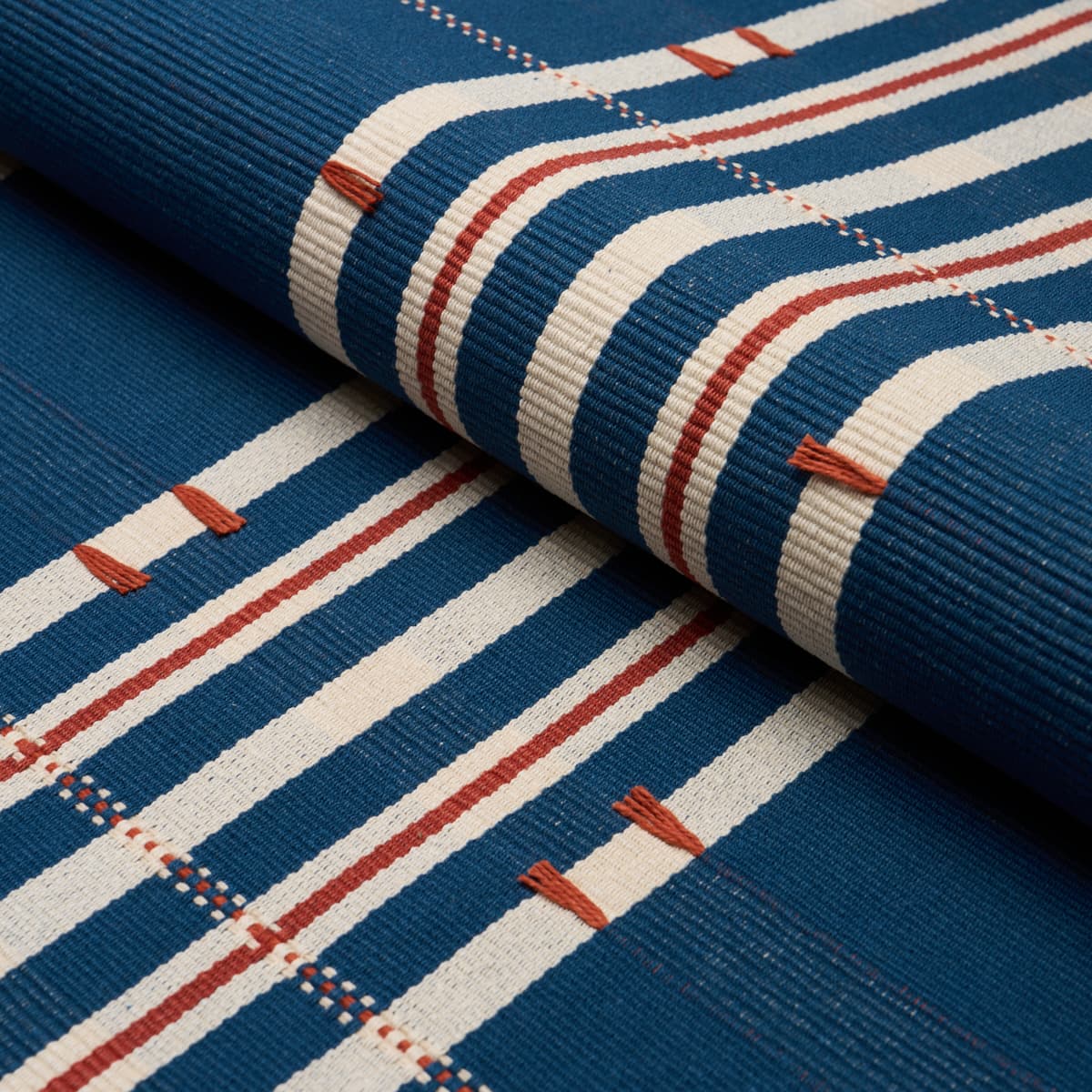 REMMY HAND WOVEN STRIPE - INDIGO